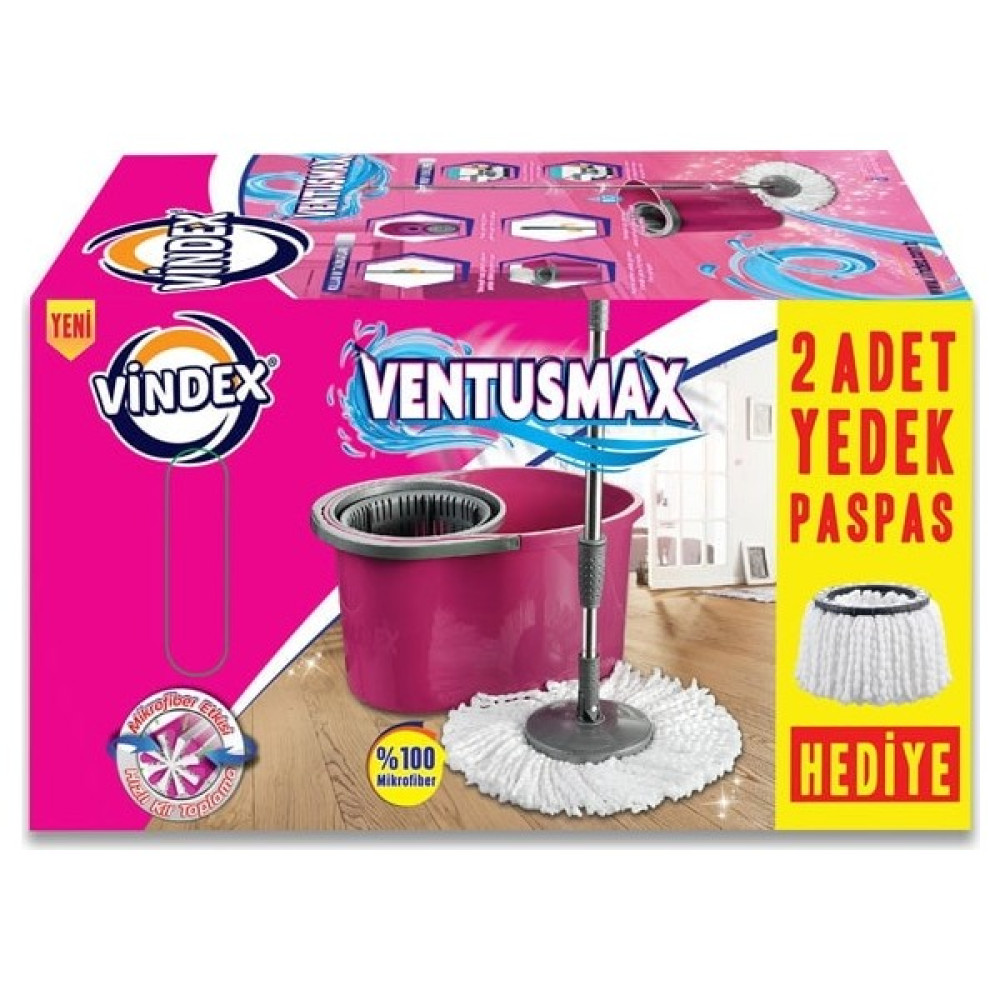 Vindex Ventusmax Temizlik Seti (2 Adet Yedek Paspas Hediyeli) Ev Temizliği Fiyatı