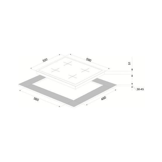 Vinola 6310.01B Beyaz Ankastre Ocak