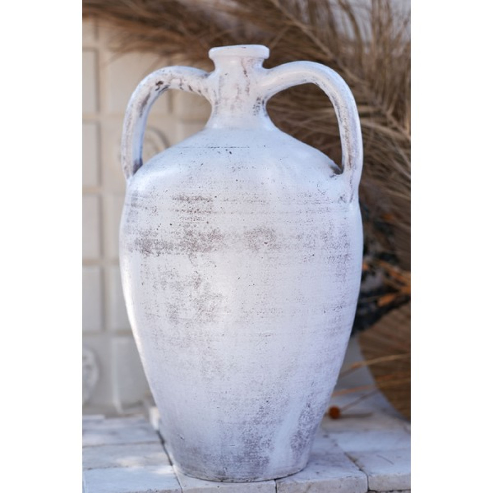 Vintage Art Company Dekoratif Beyaz Vazo Küp Testi Vazo Fiyatı