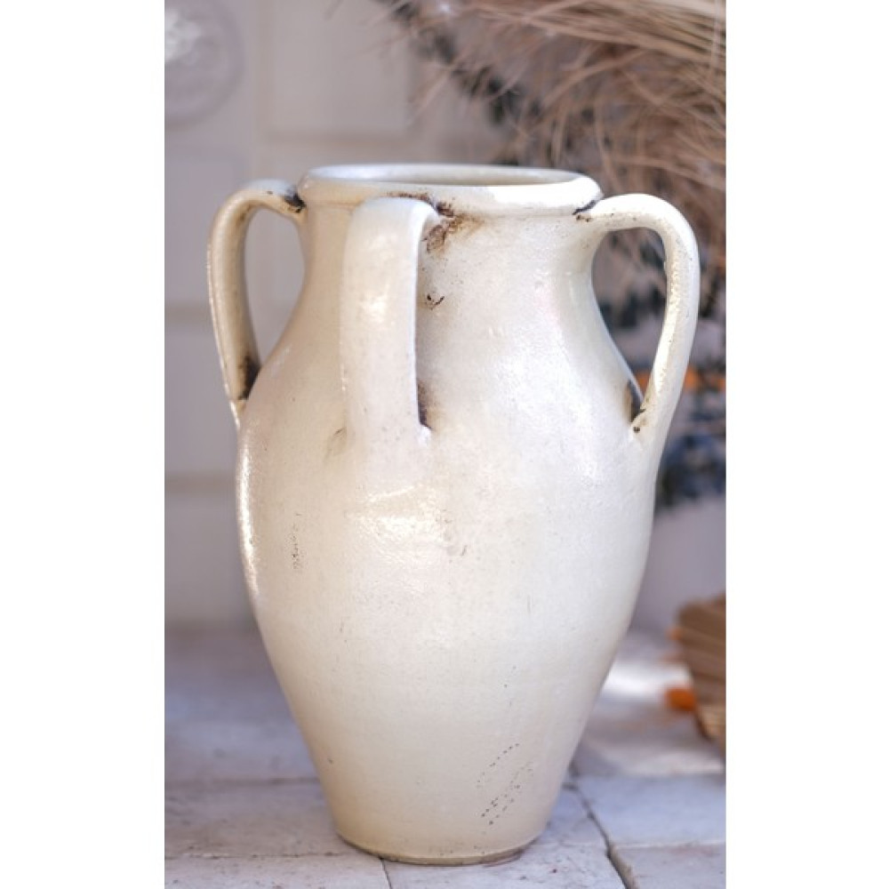 Vintage Art Company Dekoratif Beyaz Vazo Saksı Küp Vazo Fiyatı