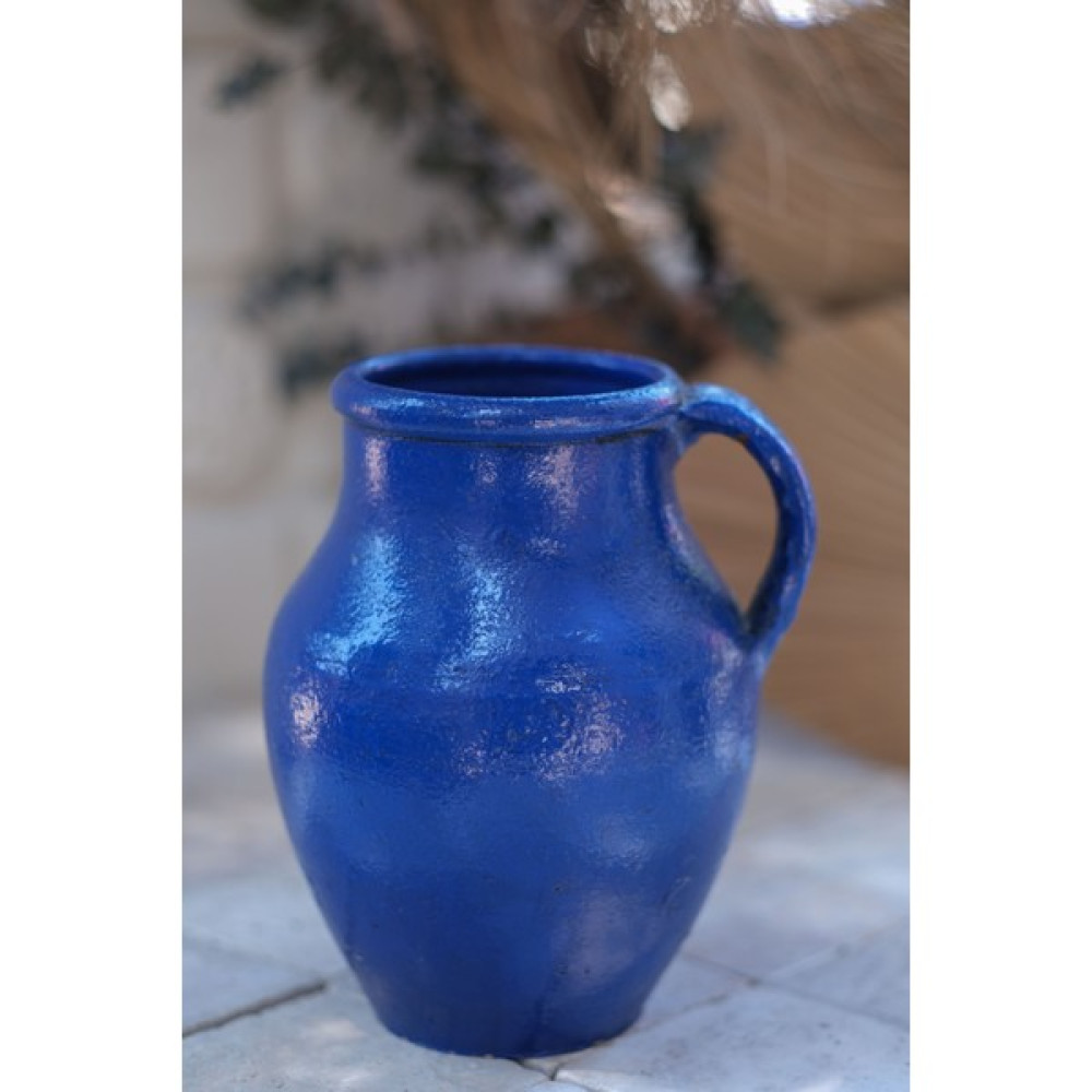 Vintage Art Company Dekoratif Lacivert Vazo Küp Testi Vazo Fiyatı