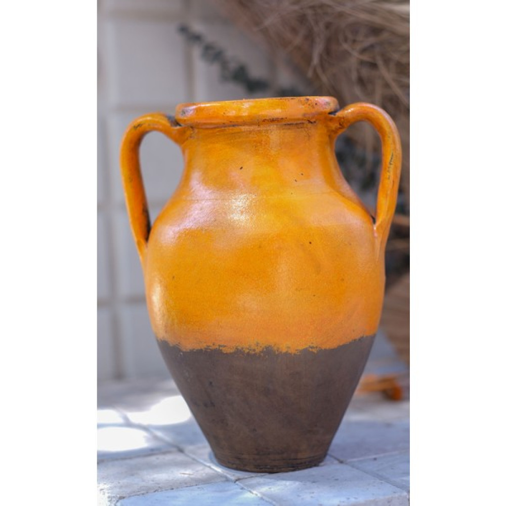 Vintage Art Company Dekoratif Turuncu Vazo Saksı Küp Testi COL25 Vazo Fiyatı