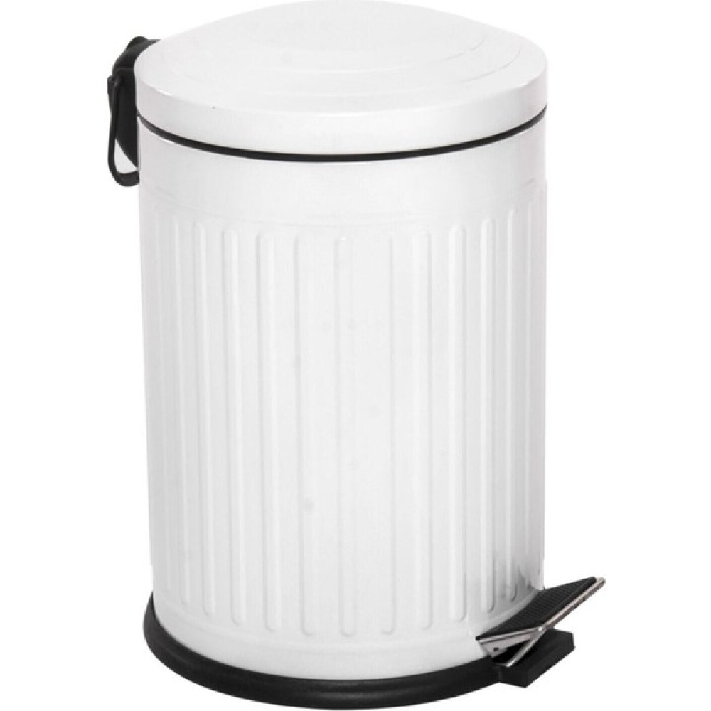 Vintage Beyaz Çöp Kovası Çöp Kutusu Çizgili Model 12 Litre Çöp Kovaları Fiyatı