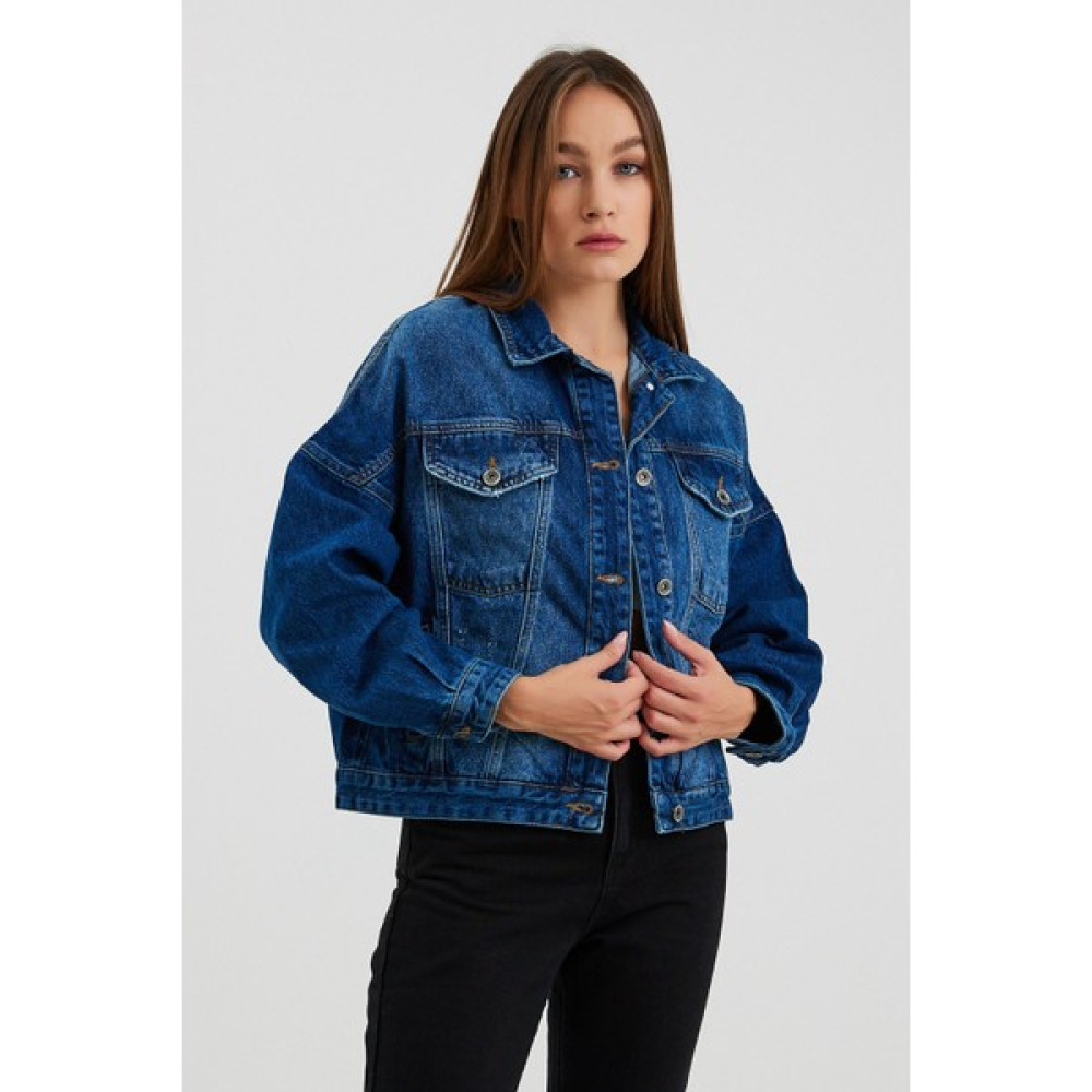Vintage Denim Kadın Mavi Oversize Kot Ceket Bayan Ceket Fiyatı