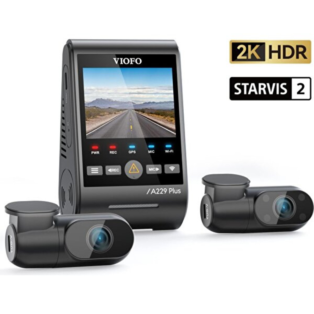 Viofo A229 Plus 3 Kameralı Ön-Iç-Arka 2K+2K+1080P Hdr Sony Starvis 2 Wifi Gps’li Araç Kamerası Oto Görüntü Sistemleri Fiyatı