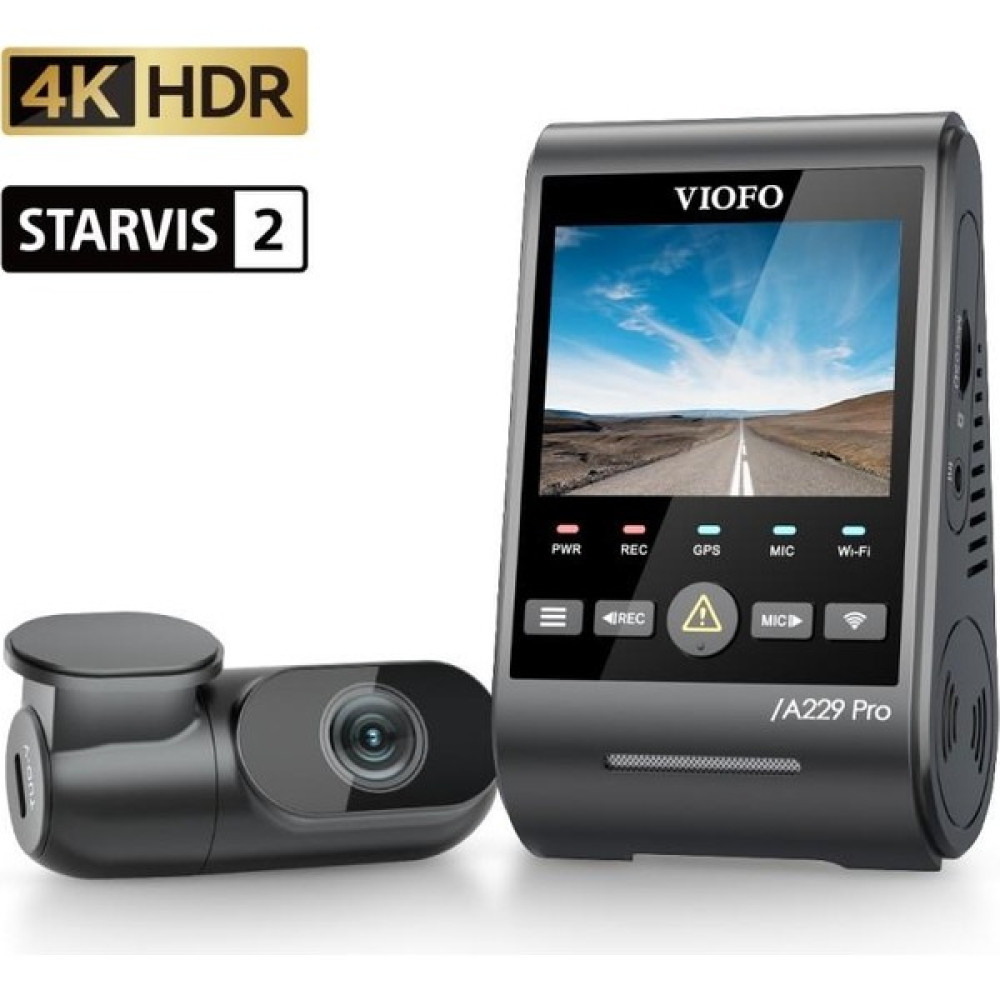 Viofo A229 Pro 2 Kameralı Ön+Arka 4k+2k Hdr Sony Starvis 2 Sensörlü Wi-Fi Gps'li Araç Kamerası Oto Görüntü Sistemleri Fiyatı