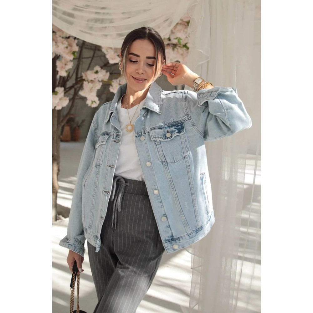 Viola Black Jeans Kadın Açık Mavi Denim Ceket 40 Beden Bayan Ceket Fiyatı