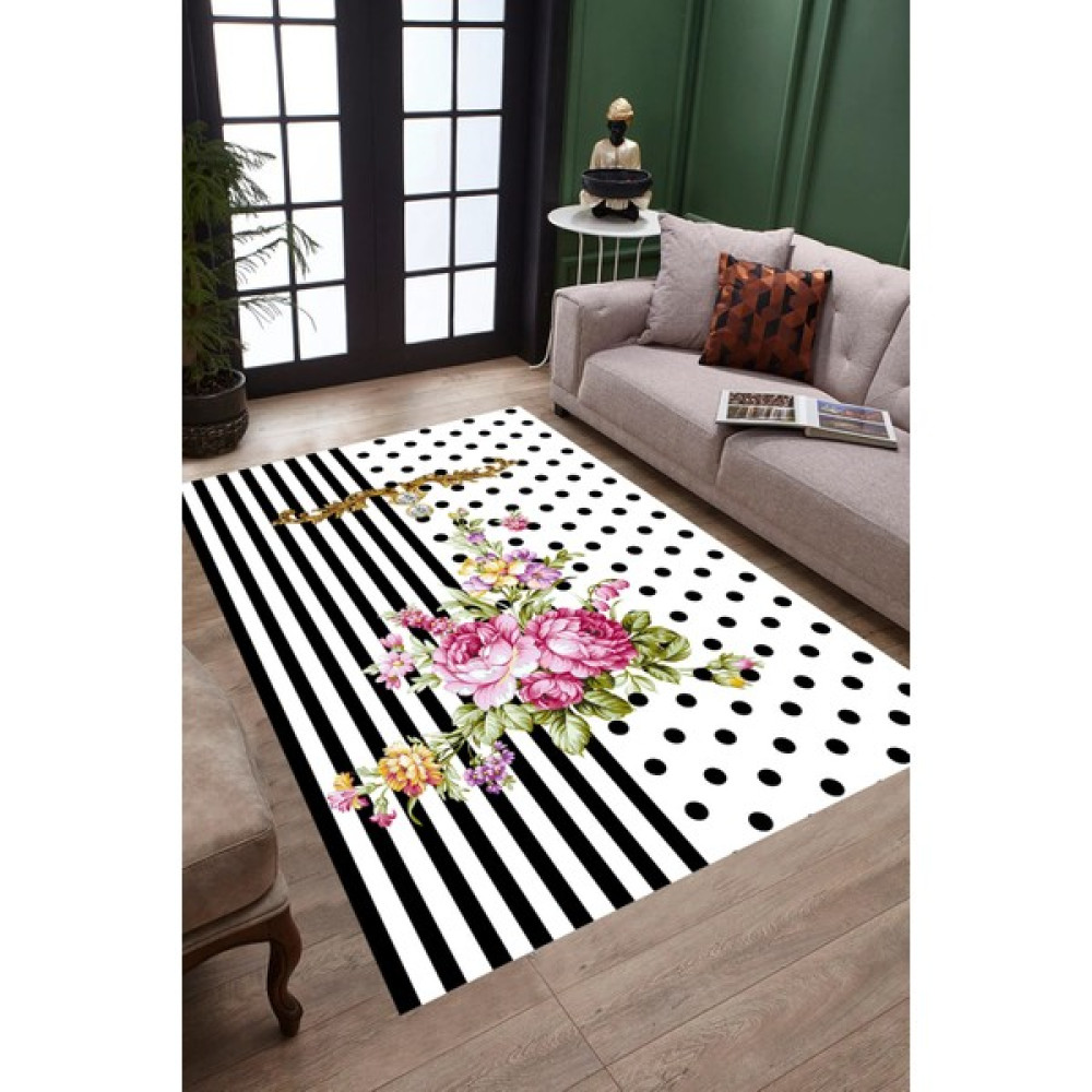 Viola Halı Dijital Baskılı Kaymaz Taban Yıkanabilir Salon Halısı Mutfak Halısı Koridor Halısı - 100 x 300 cm - Renkli Salon Halısı Fiyatı