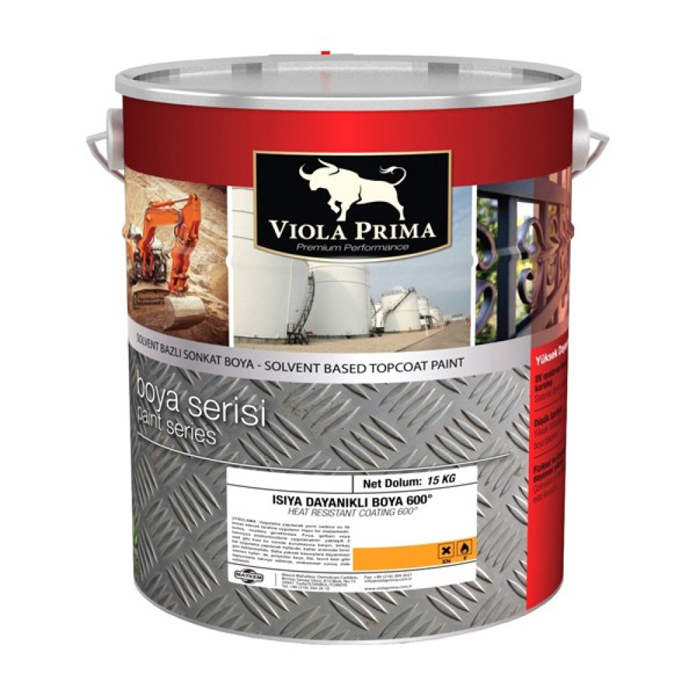 Viola Prima (600C) Isıya Dayanıklı Boya 2.5 Kg. Mat Siyah - 2,5 KG Boyalar & Boyacı Aletleri Fiyatı
