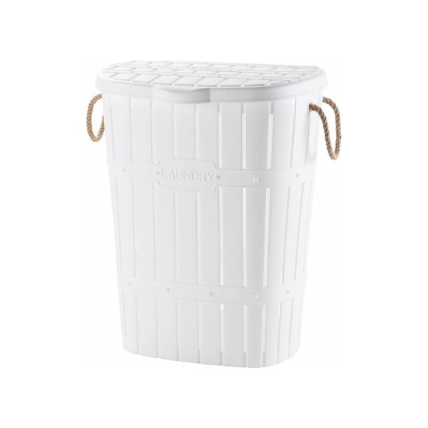 Violetta Bambu Halatlı Kirli Çamaşır Sepeti 48x30x54 cm Beyaz - Şık Tasarım SSD / Solid State Drive Fiyatı