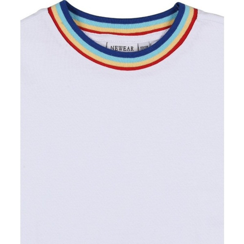 Violina Erkek Çocuk Şerit Detaylı Beyaz T-Shirt Erkek Çocuk T-shirt Fiyatı