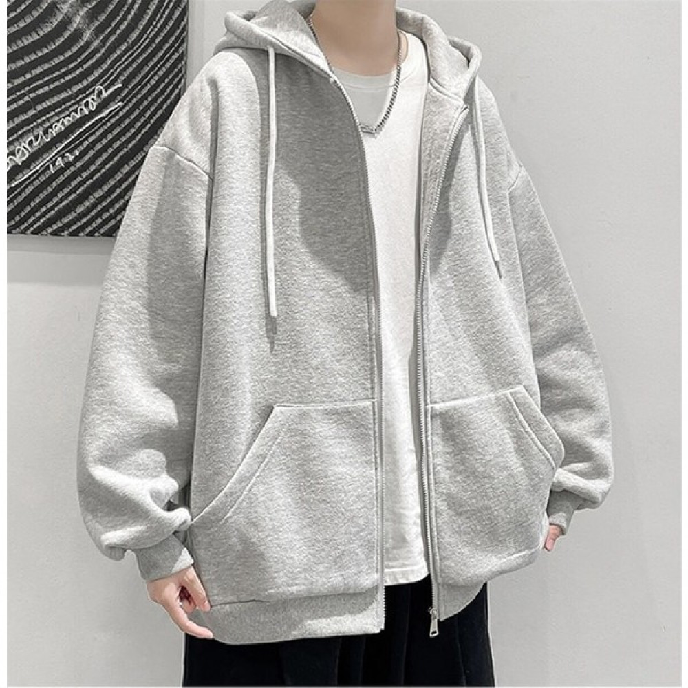 Violon Düz Gri Unisex Oversize (3 Iplik) Kalın Kışlık Içi Polarlı Hırka Kadın Hırka Fiyatı