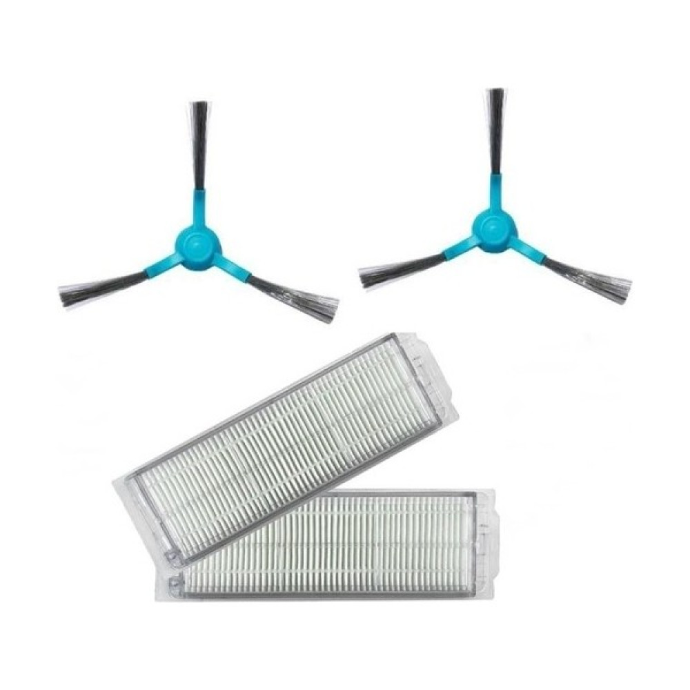Viomi Mop Pro ve Viomi V2 - V3 Uyumlu 2li Hepa Filtre ve 2li Mavi Yan Fırça Elektrikli Süpürge Aksesuarları Fiyatı