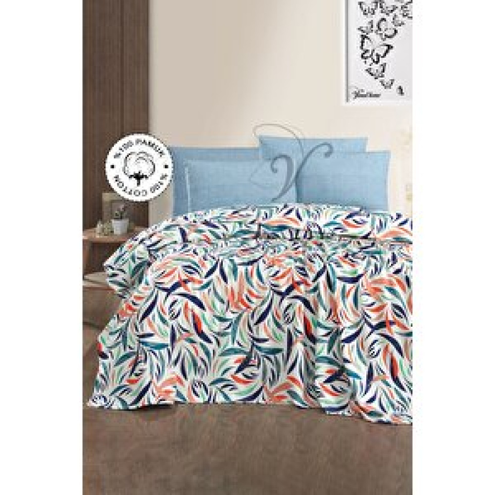 Vionel Home %100 Pamuk Çift Kişilik Baskılı Pike (8 Farklı Desen) Açık Mavi Pike & Pike Takımı Fiyatı