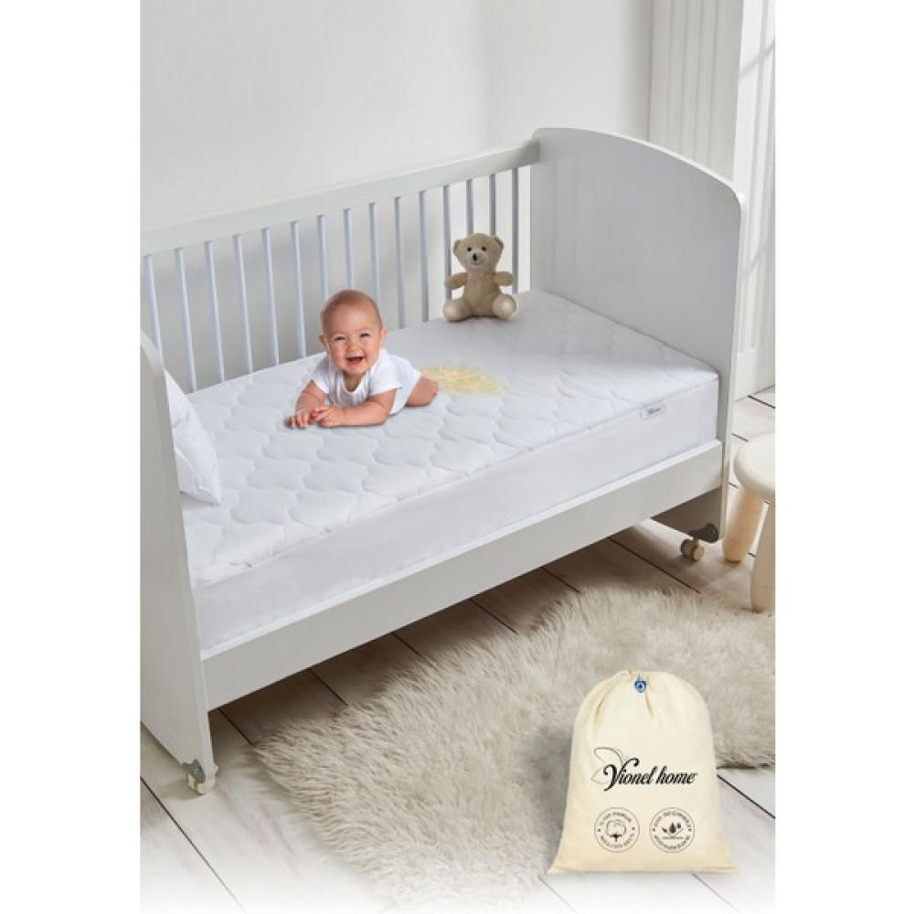 Vionel Home %100 Pamuk Kapitone, Full Kenar Fitted, Su &sıvı Geçirmez Bebek ve Çocuk Yatak Koruyucu Alez 70 x 120 - Beyaz - 70 x 120 cm Alez / Yatak Koruyucu Fiyatı