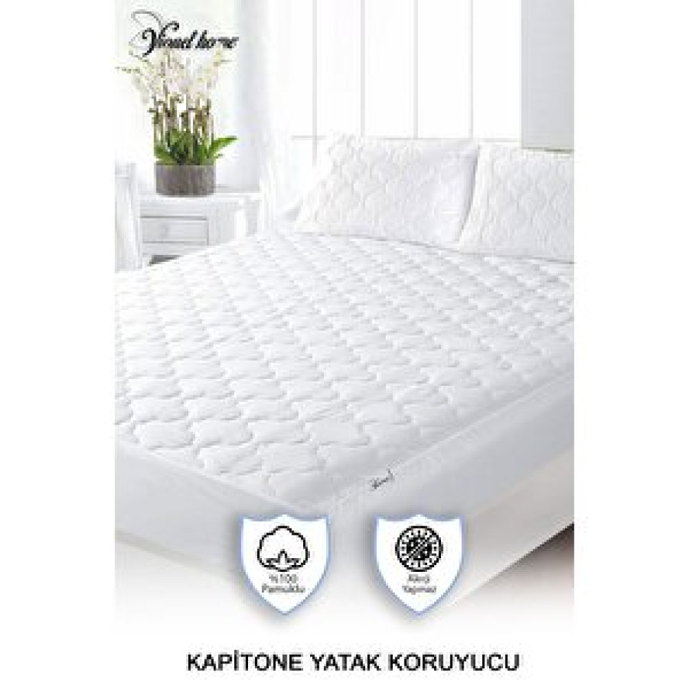 Vionel Home %100 Pamuk, Kapitone Yatak Koruyucu Çarşaf, Fitted Full Kenar, Elyaf Dolgulu, Tek Ve Çift Kişilik 200x200 cm Alez / Yatak Koruyucu Fiyatı