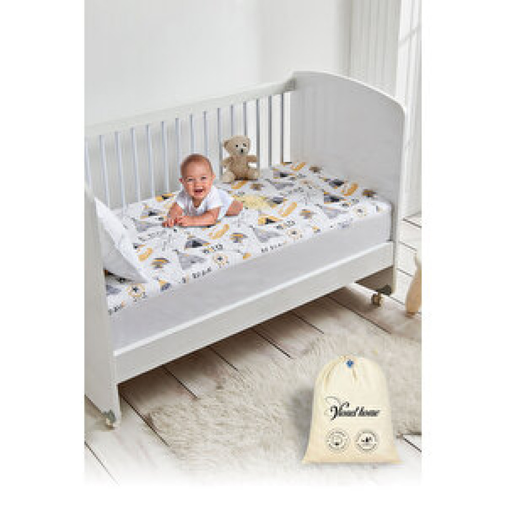 Vionel Home %100 Pamuk, Kızılderili Desenli Kapitone Sıvı Geçirmez Bebek Ve Çocuk Yatak Alezi,yatak Koruyucu Lastikli Çarşaf 70x110 cm Alez / Yatak Koruyucu Fiyatı