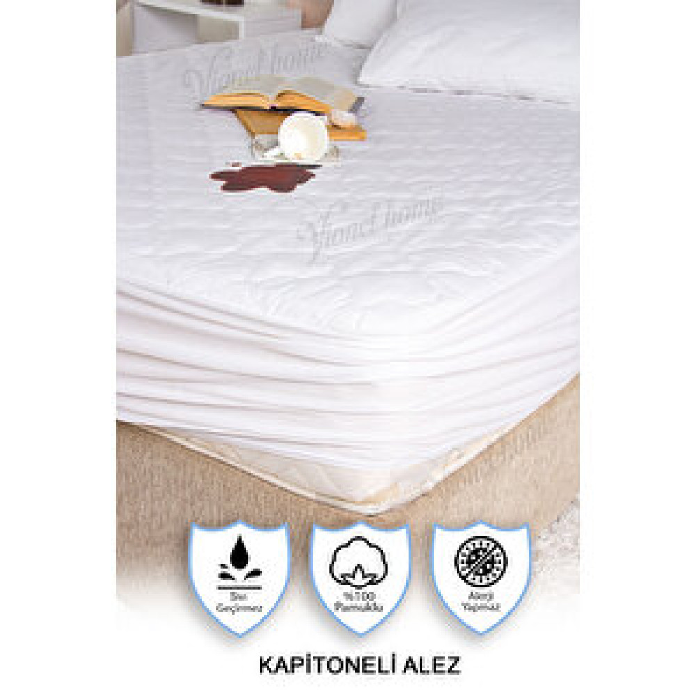 Vionel Home %100 Pamuklu Kapitone, Fitted Full Kenar, Sıvı Geçirmez, Tek Kişilik Yatak Koruyucu Alez 90x190 cm Alez / Yatak Koruyucu Fiyatı