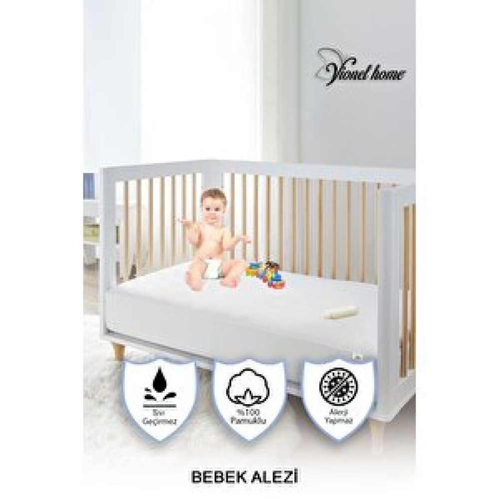 Vionel Home %100 Pamuklu, Sıvı Geçirmez Bebek Ve Çocuk Yatak Koruyucu Alezi, Park Beşik Yatak Koruyucu Alez 70x120 cm Alez / Yatak Koruyucu Fiyatı