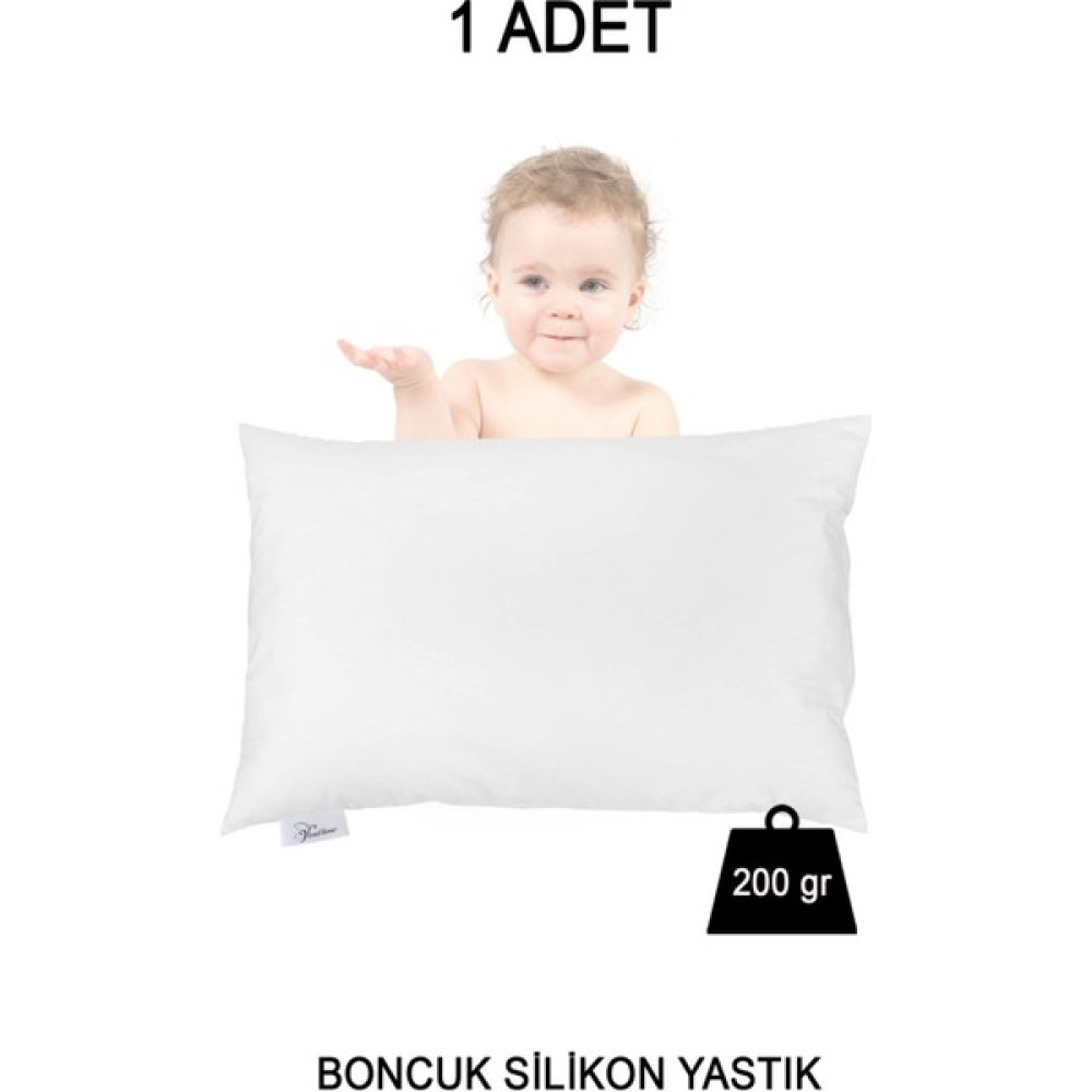 Vionel Home Antialerjik Bebek Yastık, Boncuk Silikon, Pamuklu Kılıf, 200GR - Beyaz - 35 x 45 Bebek Yastığı-Kılıfı Fiyatı