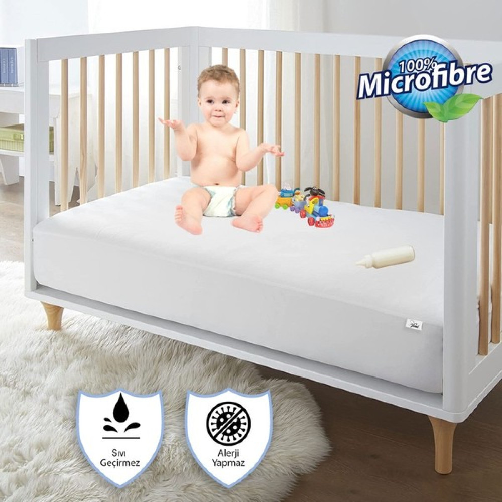 Vionel Home Eko Mikro Full Kenar Fitted Sıvı Geçirmez Bebek ve Çocuk Yatak Koruyucu Alez 70 x 110 - Beyaz - 70 x 110 cm Alez / Yatak Koruyucu Fiyatı