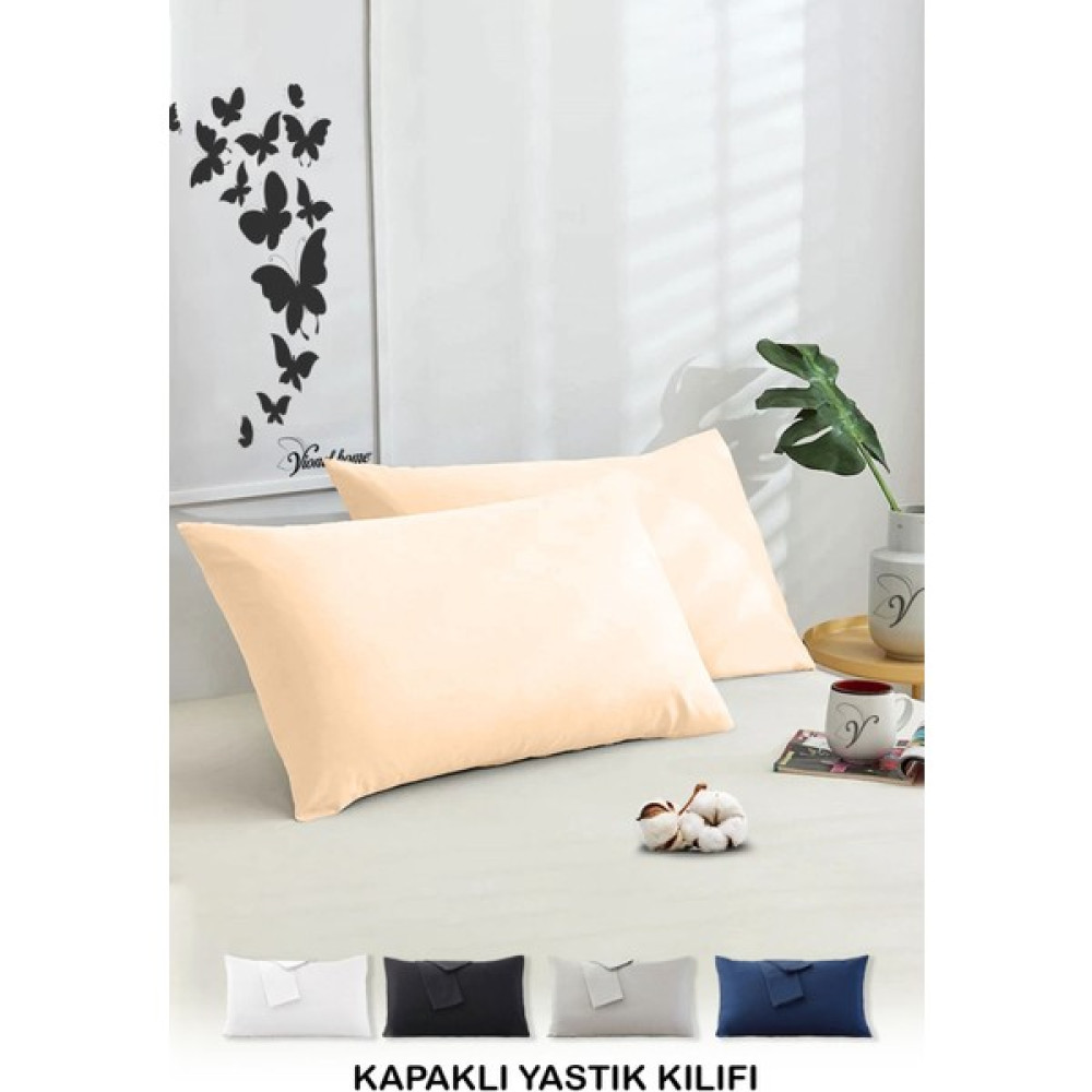 Vionel Home Pamuklu 2'li Yastık Kılıfı 50X70 cm Düz Bej - 50 x 70 cm Yastık Kılıfı Fiyatı
