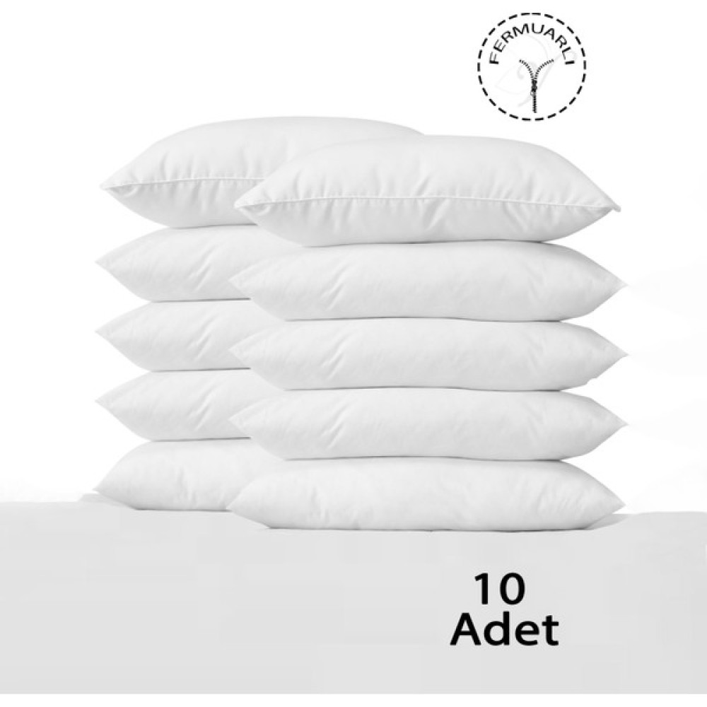 Vionel Home Pamuklu 50x70 Beyaz İç Astar, Fermuarlı Yastık Kılıfı, 10'lu Yastık Şiltesi, Yastık Astarı - 50 x 70 cm Yastık Kılıfı Fiyatı
