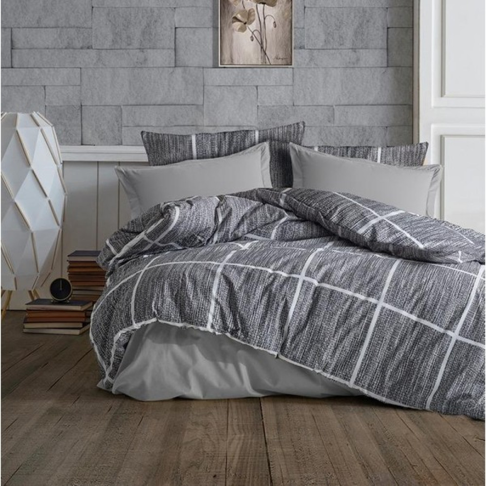 Vionetta Çift Kişilik Vera-1 Nevresim Takımı - 200 x 220 cm - Gri Nevresim Takımı Fiyatı