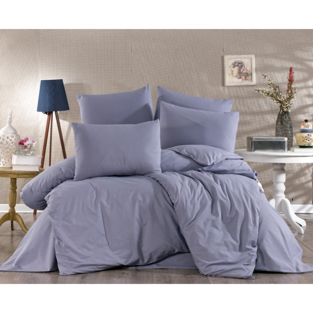 Vionetta Ranforce % 100 Pamuk Koyu Gri Düz Renk Lastikli Çarşaflı 2 Yastıklı Tek Kişilik Nevresim Takımı - 160 x 220 cm Nevresim Takımı Fiyatı