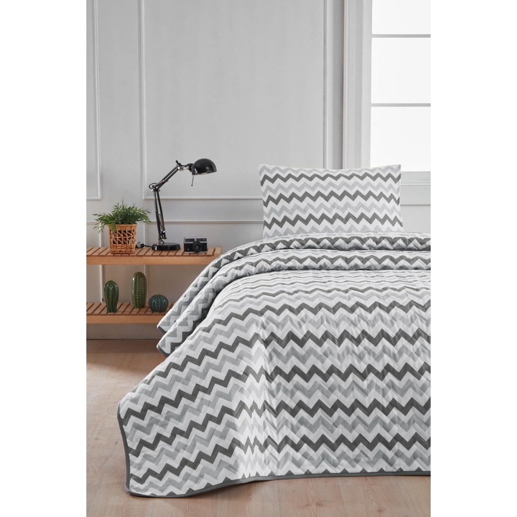 Vionka Home Tek Kişilik Kapitone Yatak Örtüsü Seti - Koyu Gri - Açık Gri - 160 x 225 cm SSD / Solid State Drive Fiyatı
