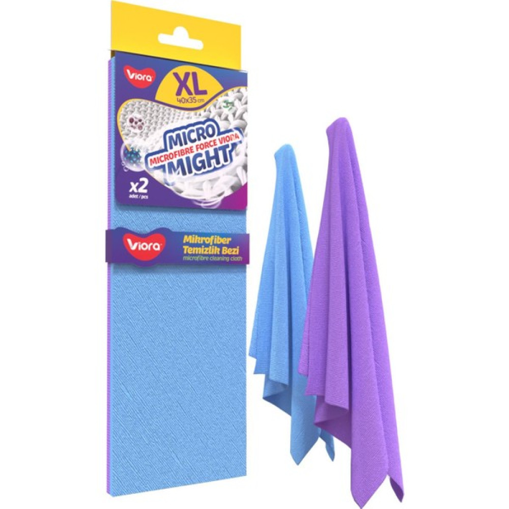 Viora 2 Set Toplam 4 Adet Mıcrofıber Temizlik Bezi 35X40 cm 4 Adet "mıcro Mıght" Temizlik Bezi - Renkli - XL Deterjan ve Temizlik Ürünleri Fiyatı