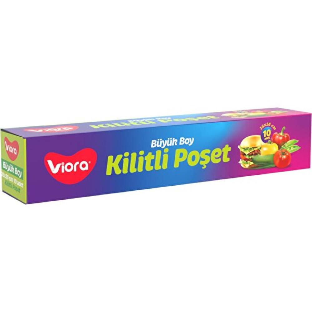 Viora Kilitli Poşet, Kilitli Buzdolabı Poşeti Büyük Boy 26X28 cm 10 Adet Buzdolabı Poşeti Fiyatı