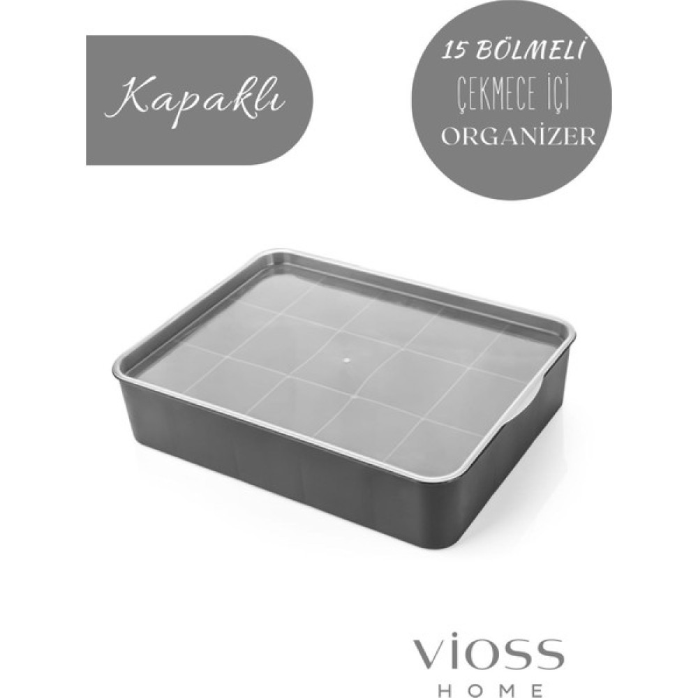 Vioss Home 15 Bölmeli Kapaklı Çekmece Içi Düzenleyici Eşya Saklama Kutusu Fiyatı