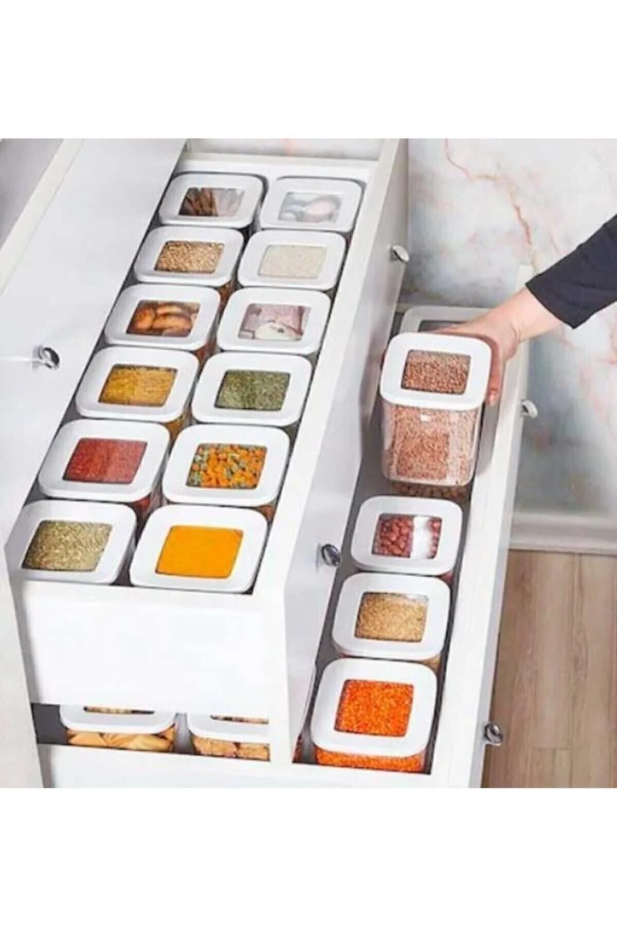 VİP AHMET 12 Li Set 700 ml Kare Vakumlu Saklama Kabı" Saklama Kapları Fiyatı