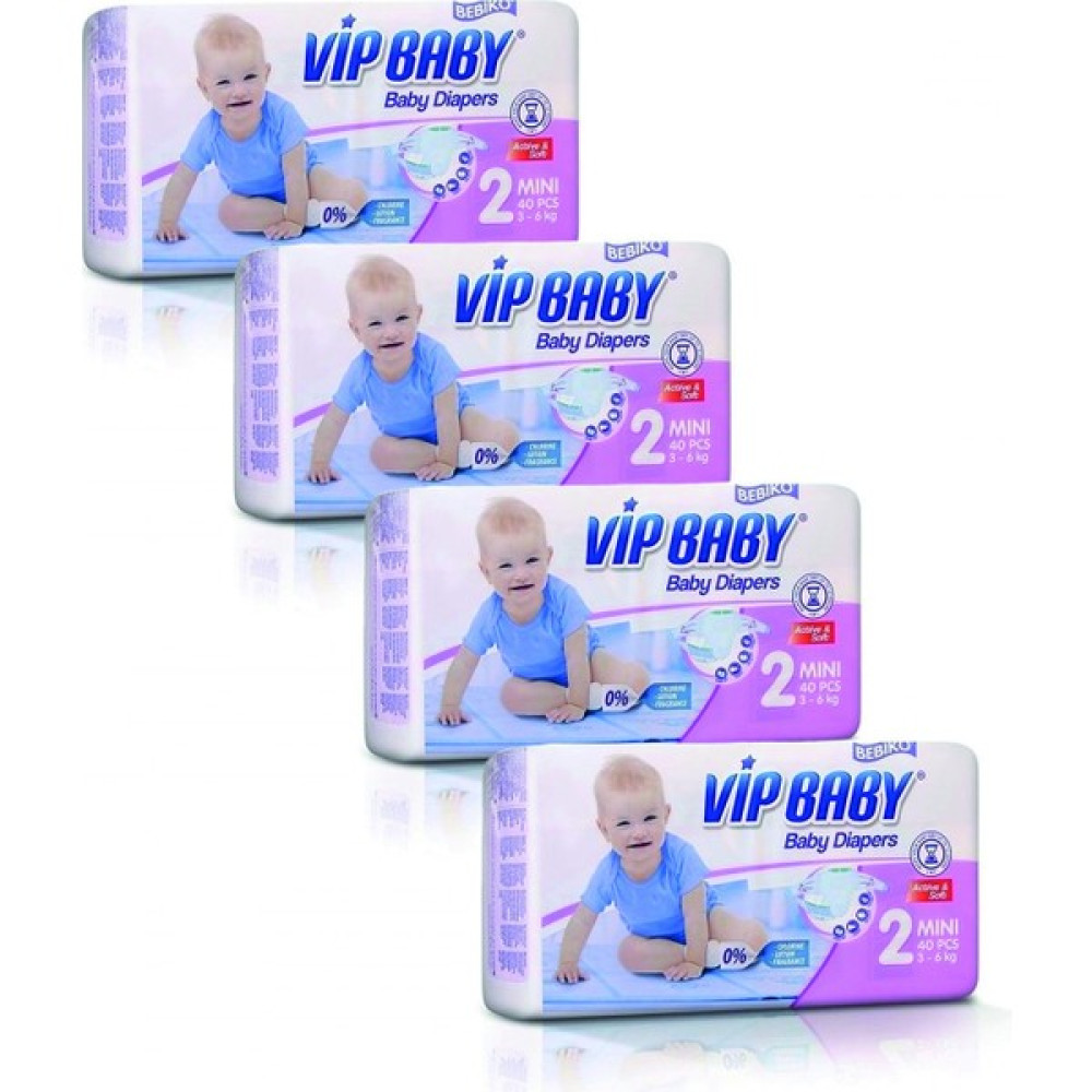 Vıp Baby Aylık Paket 2 Mini 40 Adet 4lü Set Bebek Bezi - Standart Oto Boyaları Fiyatı