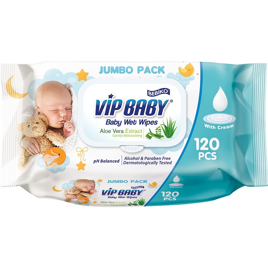 Vip Baby Bebiko Jumbo Pack Kremli Bebek Islak Mendil 120 Adet X4 Diğer Fiyatı