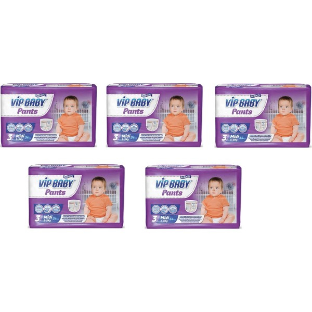 Vıp Baby Pant 3 Midi 34 Adet Bebek Külodu 5 Paket Oto Boyaları Fiyatı