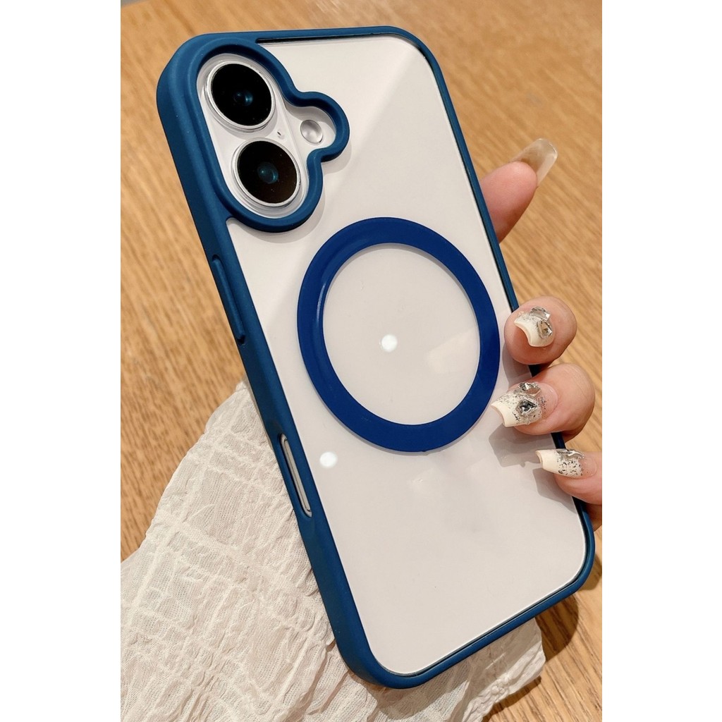Vip Case Apple iPhone 16 Plus Uyumlu Magsafe Wireless Şarj Özellikli Silikon Kamera Çıkıntılı Rema Kılıf - Lacivert Cep Telefonu Kılıfı Fiyatı