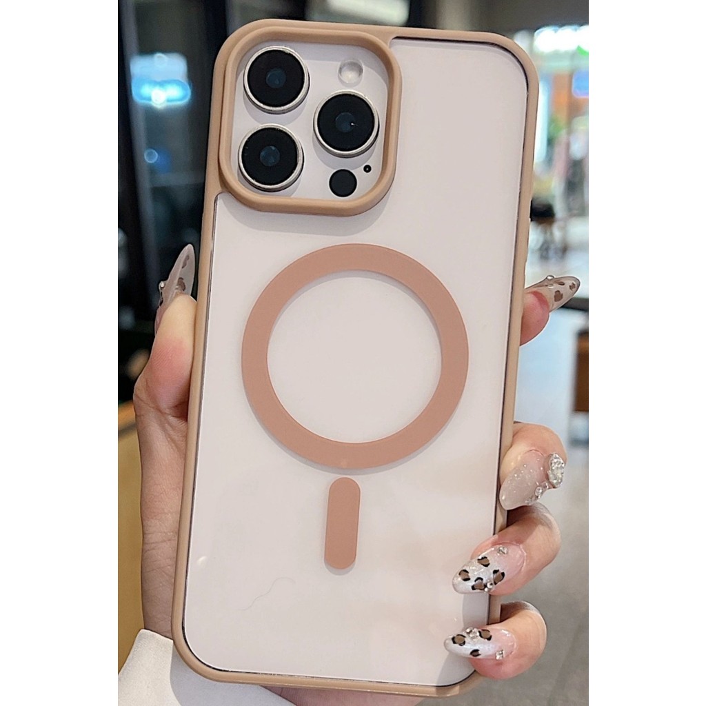Vip Case Apple iPhone 16 Pro Uyumlu Magsafe Wireless Şarj Özellikli Silikon Kamera Çıkıntılı Rema Kılıf - Çöl Titanyum Cep Telefonu Kılıfı Fiyatı