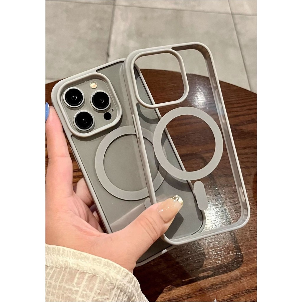 Vip Case Apple iPhone 16 Pro Uyumlu Magsafe Wireless Şarj Özellikli Silikon Kamera Çıkıntılı Rema Kılıf - Titanyum Gri Cep Telefonu Kılıfı Fiyatı