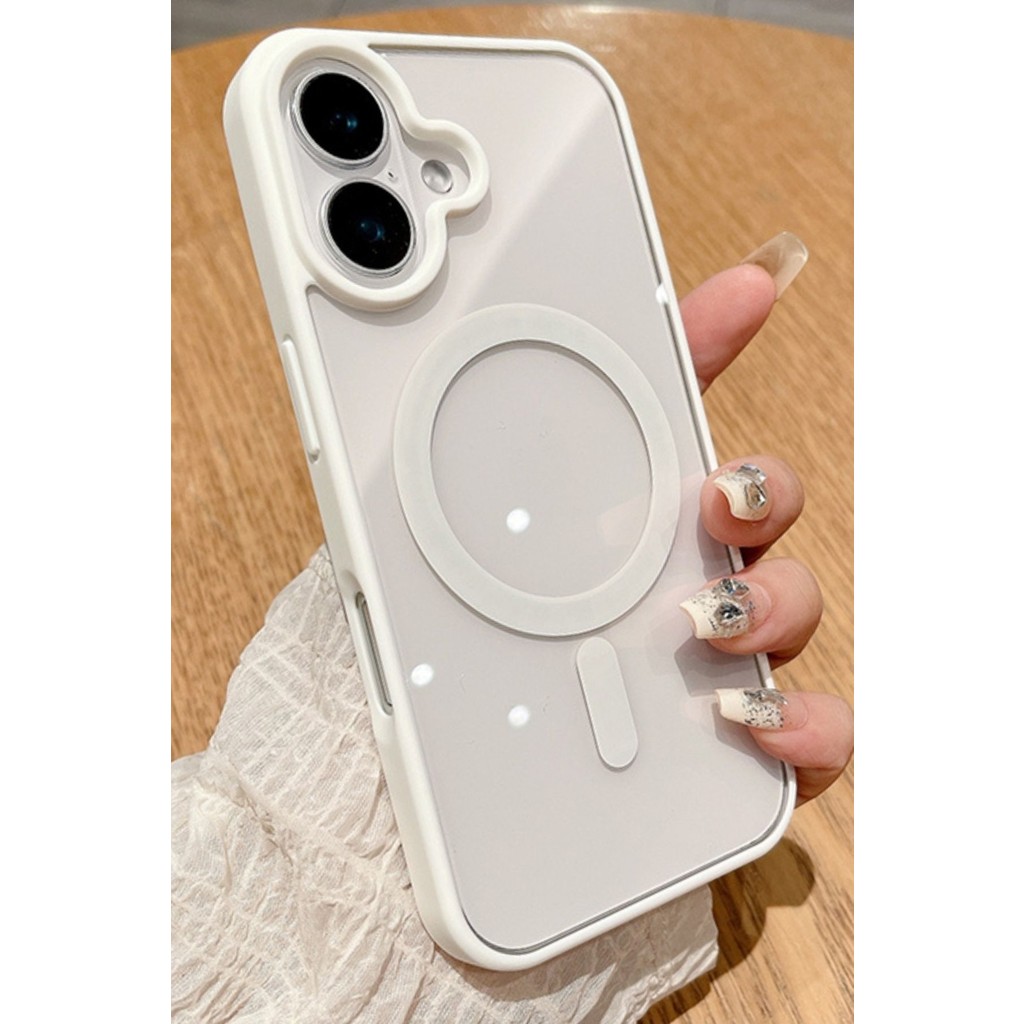 Vip Case Apple iPhone 16 Uyumlu Magsafe Wireless Şarj Özellikli Silikon Kamera Çıkıntılı Rema Kılıf - Beyaz Cep Telefonu Kılıfı Fiyatı