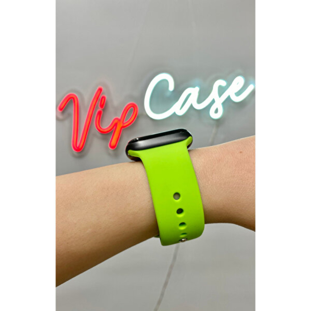Vip Case Apple Watch Silikon Kordon 1/2/3/4/5/6/7/8/9/S E Serileri ile Uyumlu 38MM-40MM-41MM Uyumlu - Açık Yeşil Giyilebilir Teknoloji Aksesuarları Fiyatı