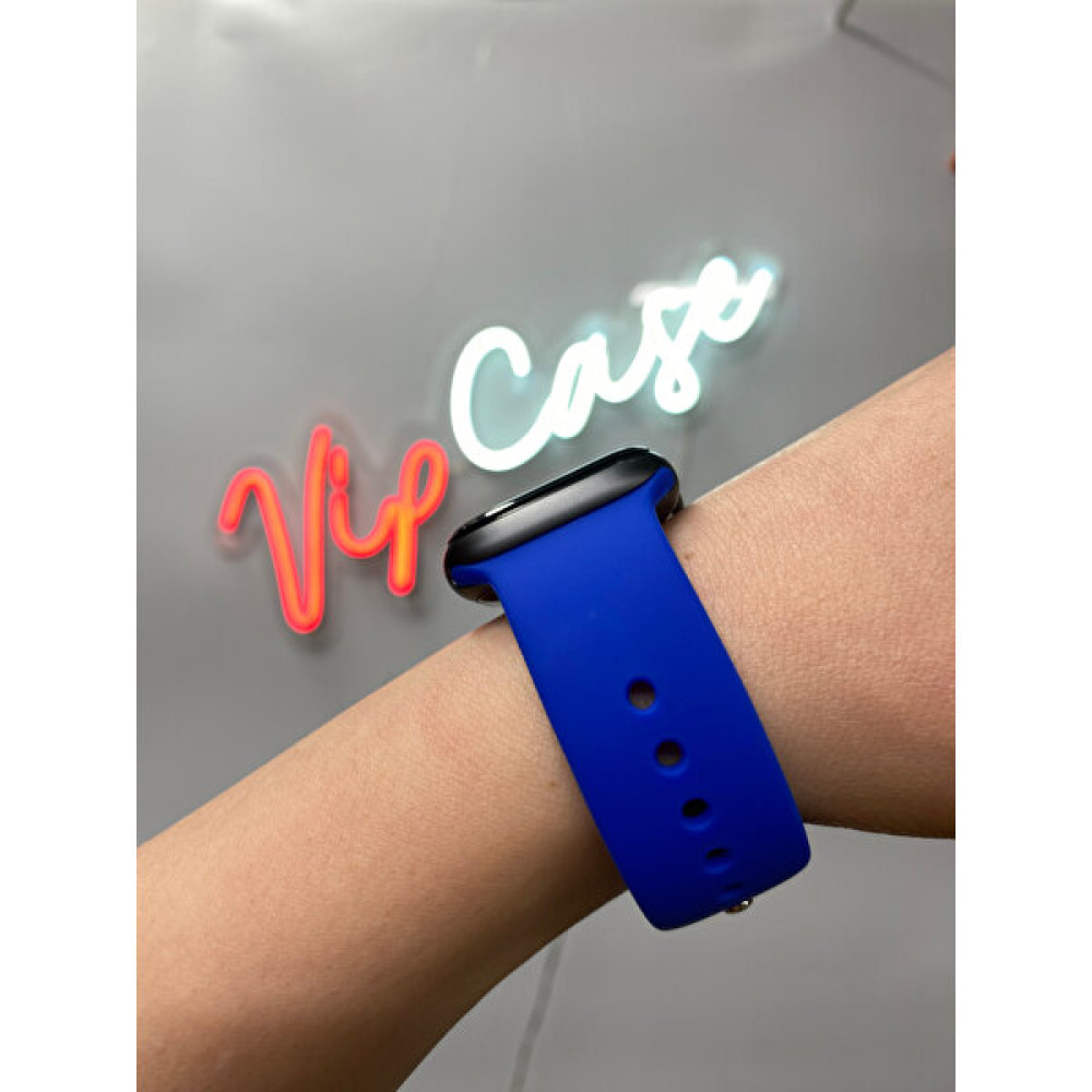 Vip Case Apple Watch Silikon Kordon 1/2/3/4/5/6/7/8/9/S E Serileri ile Uyumlu 38MM-40MM-41MM Uyumlu - Estoril Blue Giyilebilir Teknoloji Aksesuarları Fiyatı