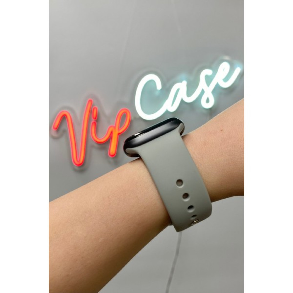 Vip Case Apple Watch Silikon Kordon 1/2/3/4/5/6/7/8/9/S E Serileri ile Uyumlu 38MM-40MM-41MM Uyumlu - Gri Giyilebilir Teknoloji Aksesuarları Fiyatı