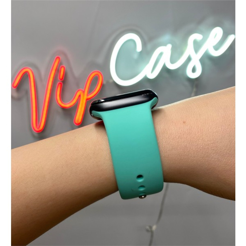 Vip Case Apple Watch Silikon Kordon 1/2/3/4/5/6/7/8/9/S E Serileri ile Uyumlu 38MM-40MM-41MM Uyumlu - Kaya Yeşili Giyilebilir Teknoloji Aksesuarları Fiyatı