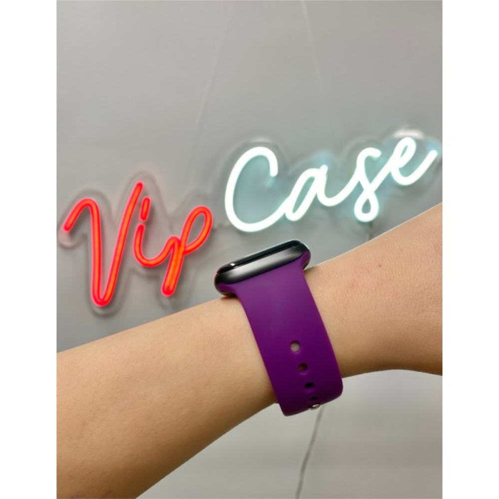 Vip Case Apple Watch Silikon Kordon 1/2/3/4/5/6/7/8/9/S E Serileri ile Uyumlu 38MM-40MM-41MM Uyumlu - Koyu Mor Giyilebilir Teknoloji Aksesuarları Fiyatı