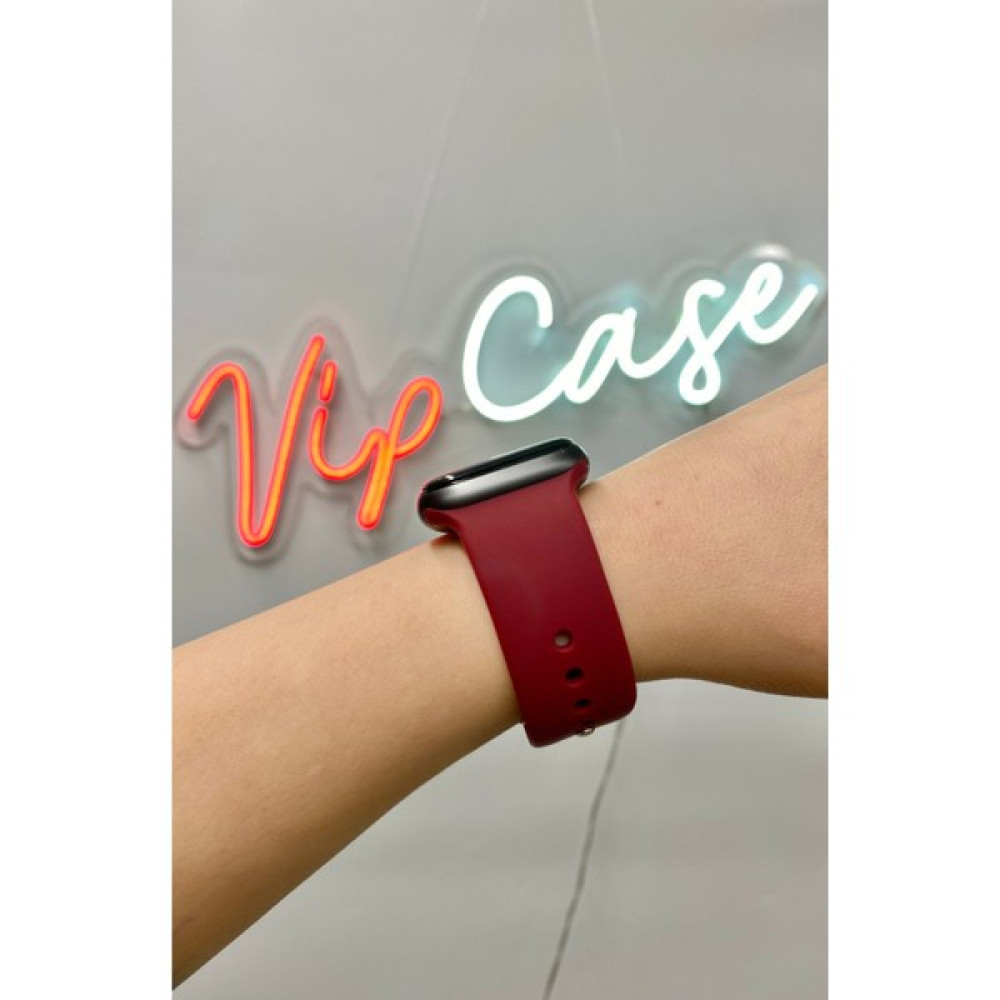 Vip Case Apple Watch Silikon Kordon 1/2/3/4/5/6/7/8/9/S E Serileri ile Uyumlu 38MM-40MM-41MM Uyumlu - Mürdüm Giyilebilir Teknoloji Aksesuarları Fiyatı
