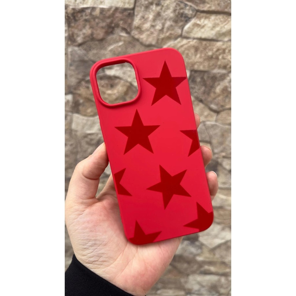 Vip Case iPhone 13 Uyumlu Kırmızı Star Silikon Darbe Emici Klasik Korumalı Rubber Kılıf - iPhone 13 / 14 Diğer Fiyatı