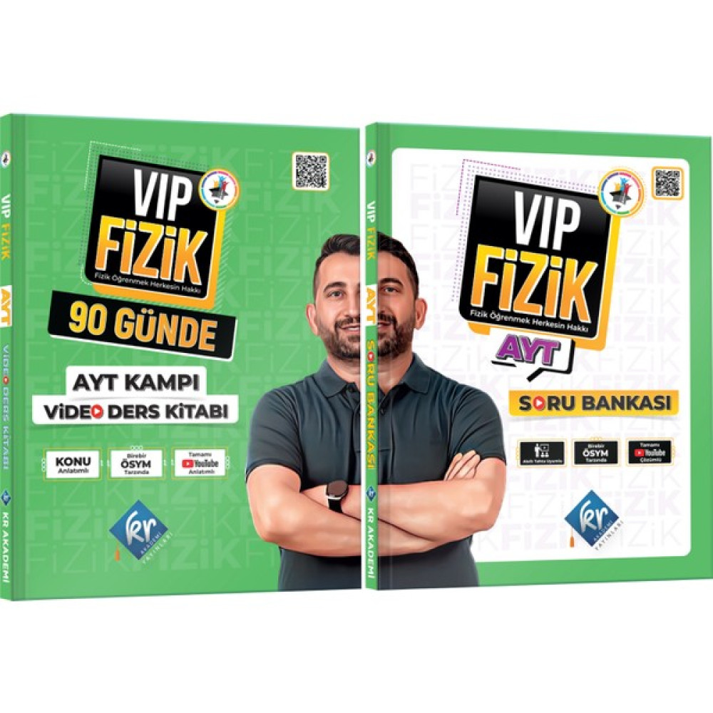 Vip Fizik 90 Günde Ayt Kampı Video Ders Kitabı ve Ayt Fizik Soru Bankası Kr Akademi Yayınları Fizik Fiyatı