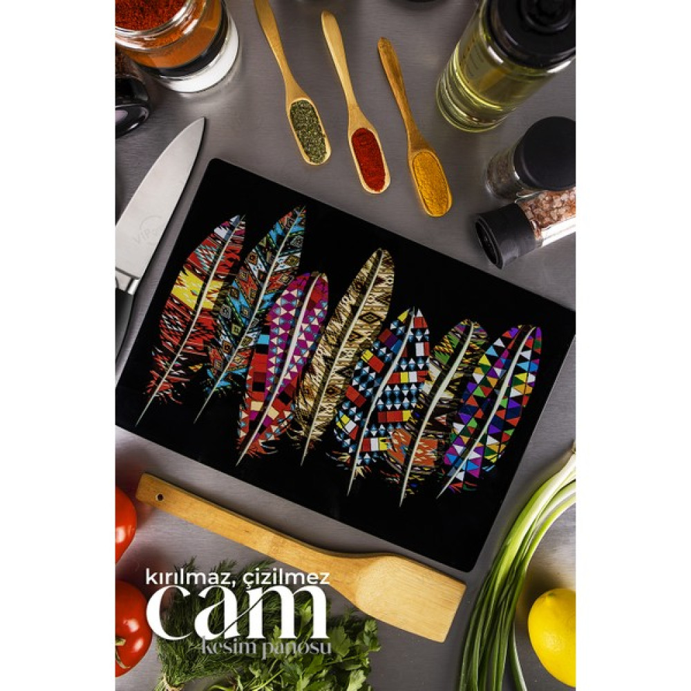 Vip Gross Kırılmaz Cam Kesim Tahtası Panosu 25 x 35 cm Kuş Tüğü Kesme Tahtaları / Kesim Tablaları Fiyatı
